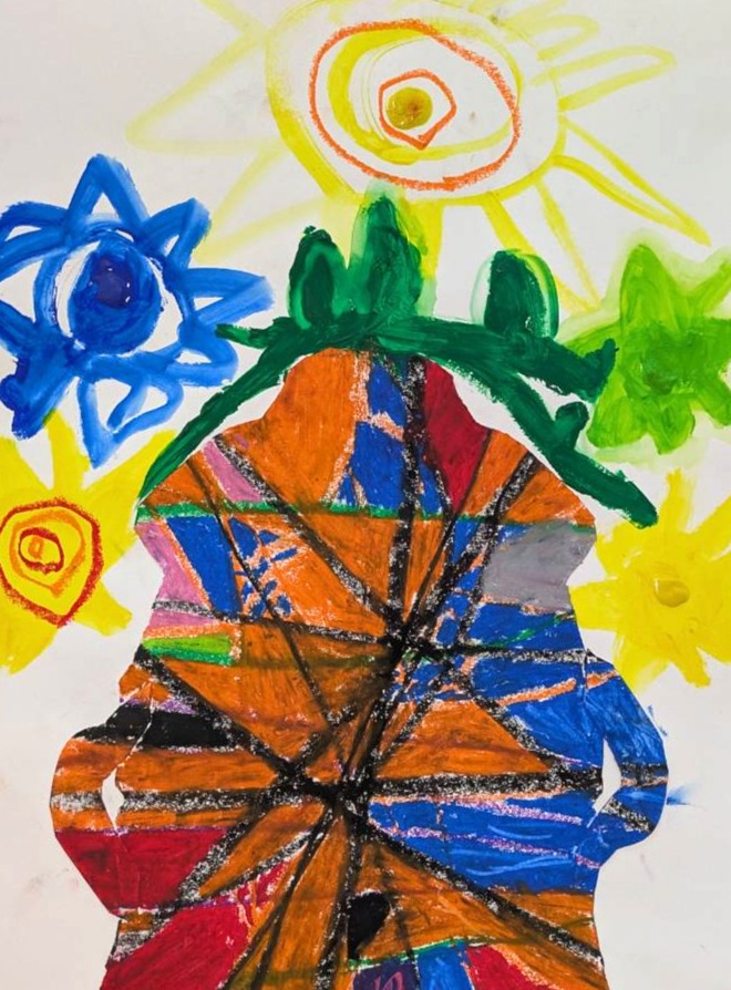 ひまわりの花瓶